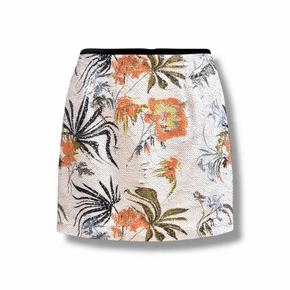B|OUSE London Sequin Lined Floral Skirt – Size 8